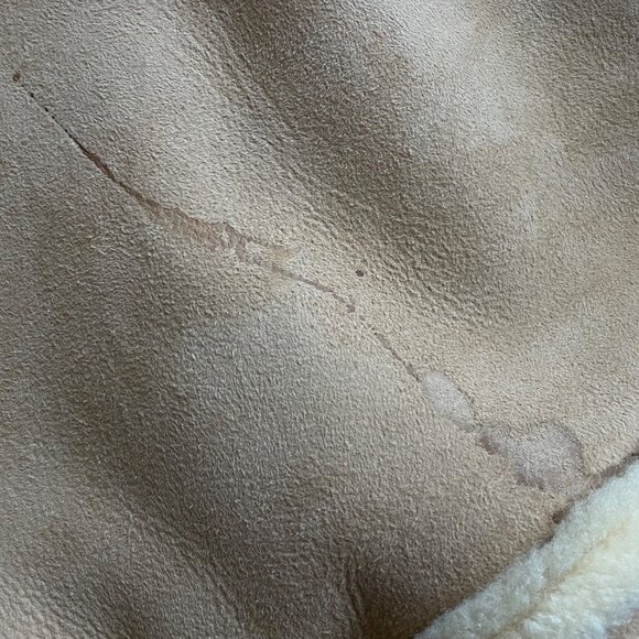 Vintage 1960s Joo Kay Leather Shearling Coat Size 42 Tan Genuine Sheepskin USA - Picture 8 of 12